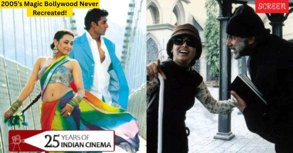 Bollywood 2005 nostalgia featuring Bunty Aur Babli and Black movie stills